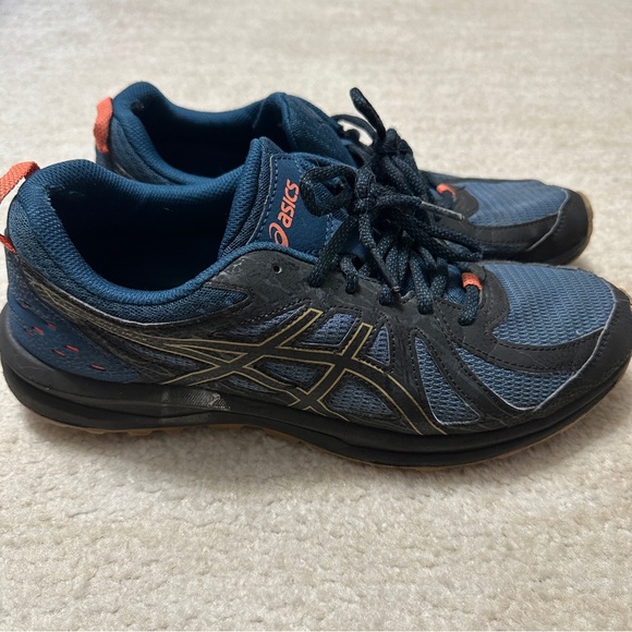 Asics Frequent Trail Men's US 10 Blue Hiking Shoe Sneaker 1011A034 - Picture 5 of 10